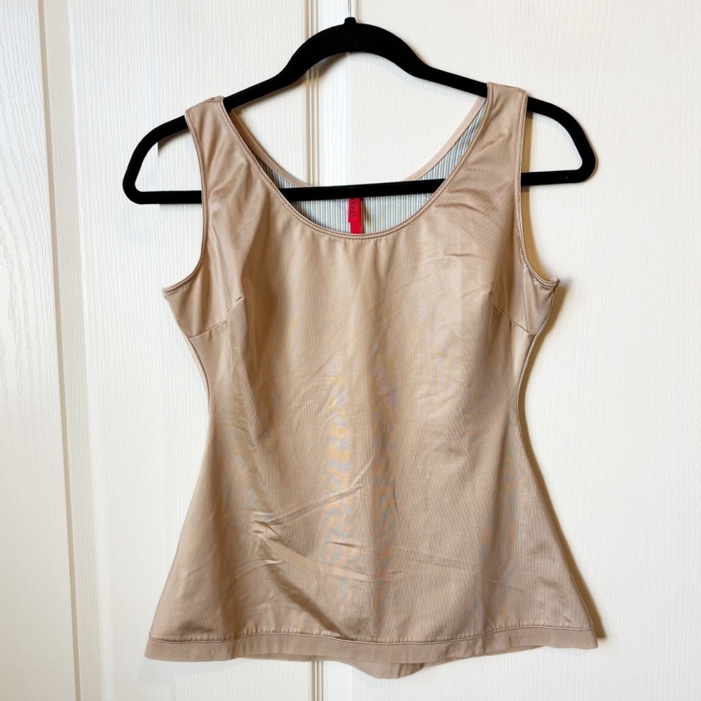 SPANX Simplicity Beige Tank Top Camisole Shapewear Thicker Straps Size XL